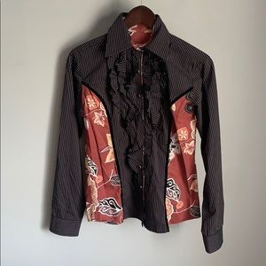 NWT! Striped & Patterned Formal Blouse